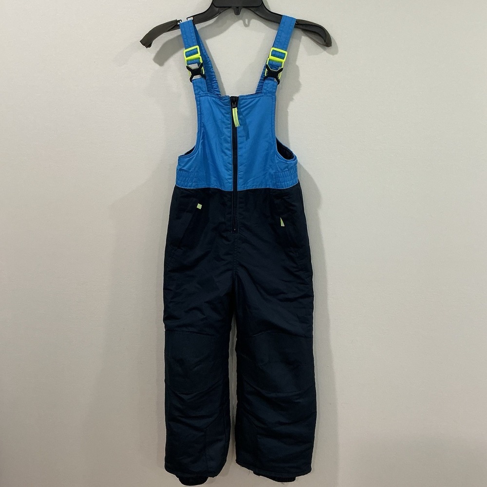 C9 Champion Youth Size S 6/7 Snow Pants Bib Overalls Black Blue Winter Ski